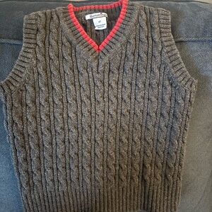 Little Boy's Grey Cable Knit Sweater Vest